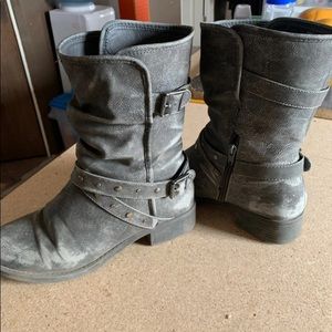 Womens black bike boot